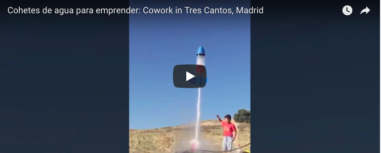 Cohetes de agua en Cowork in Tres Cantos